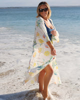 SARINA - Soft Kimono Robe - Adriatic by