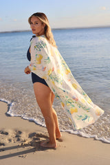 SARINA - Soft Kimono Robe - Adriatic by